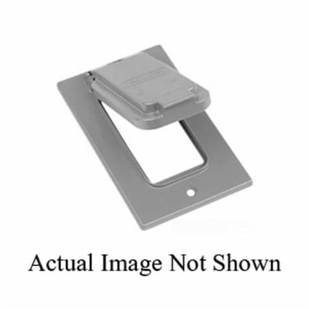 Mulberry Electrical Box Cover, 1 Gang Gang, Aluminum, GFCI Receptacle Cover Type 30554Z